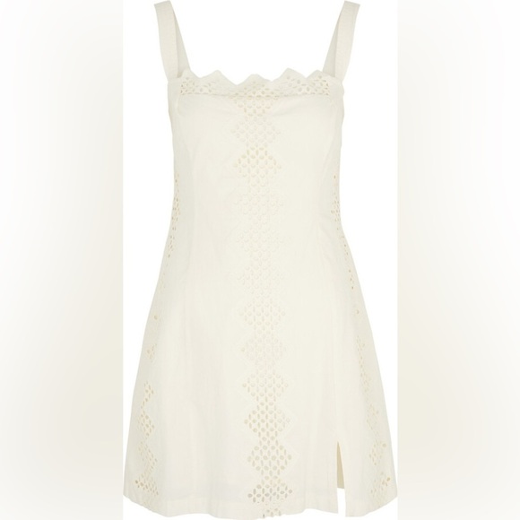 Free People Vanda Cotton Mini Dress – Ivory | Size Large - Picture 4 of 5